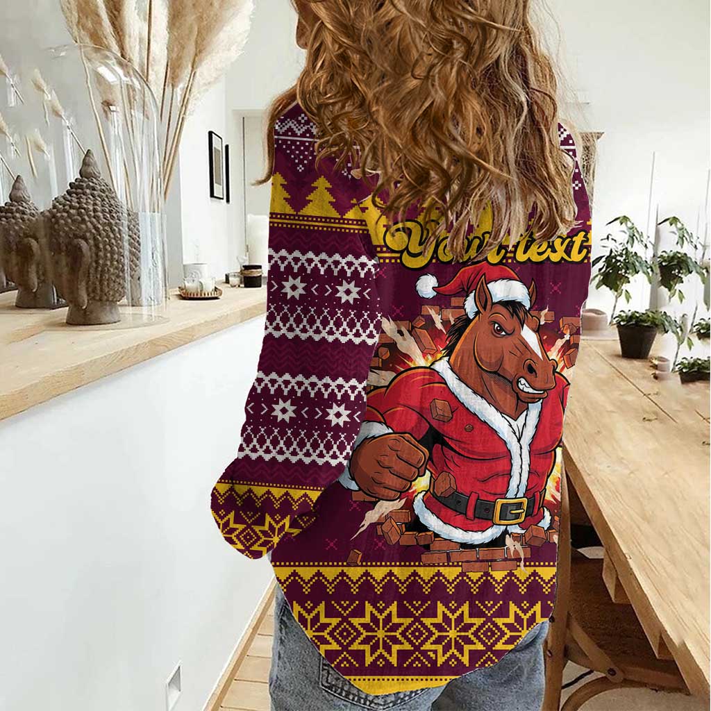 Jingle Broncos Jump Personalized Women Casual Shirt Christmas Rugby League Spirit - Aussie Hoodie