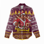 Jingle Broncos Jump Personalized Women Casual Shirt Christmas Rugby League Spirit - Aussie Hoodie