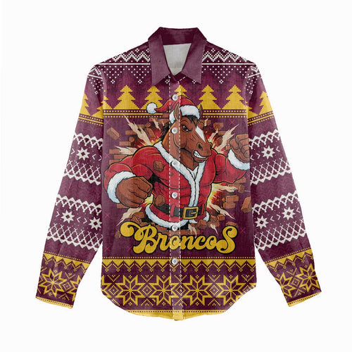 Jingle Broncos Jump Personalized Women Casual Shirt Christmas Rugby League Spirit - Aussie Hoodie