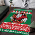 Jingle Rabbitohs Jump Personalized Area Rug Christmas Rugby League Spirit - Aussie Hoodie