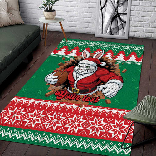 Jingle Rabbitohs Jump Personalized Area Rug Christmas Rugby League Spirit - Aussie Hoodie