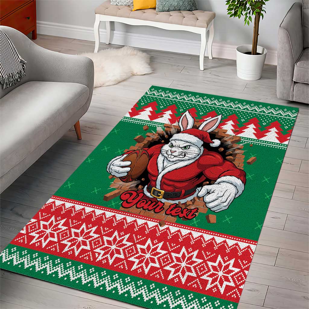 Jingle Rabbitohs Jump Personalized Area Rug Christmas Rugby League Spirit - Aussie Hoodie
