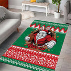 Jingle Rabbitohs Jump Personalized Area Rug Christmas Rugby League Spirit - Aussie Hoodie
