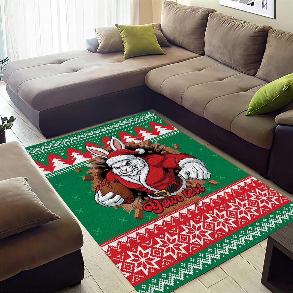 Jingle Rabbitohs Jump Personalized Area Rug Christmas Rugby League Spirit - Aussie Hoodie