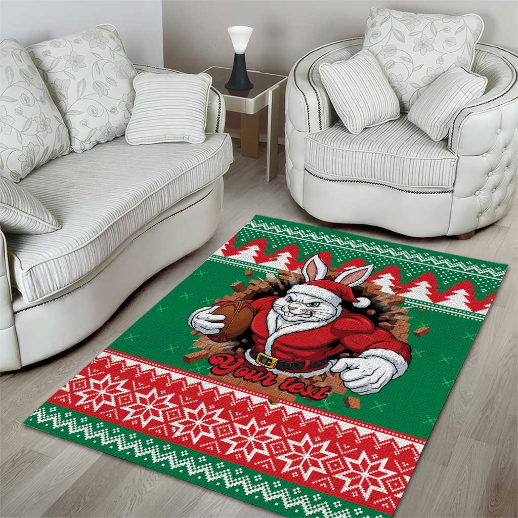 Jingle Rabbitohs Jump Personalized Area Rug Christmas Rugby League Spirit - Aussie Hoodie