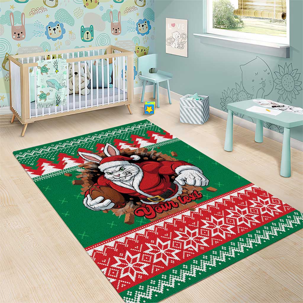 Jingle Rabbitohs Jump Personalized Area Rug Christmas Rugby League Spirit - Aussie Hoodie