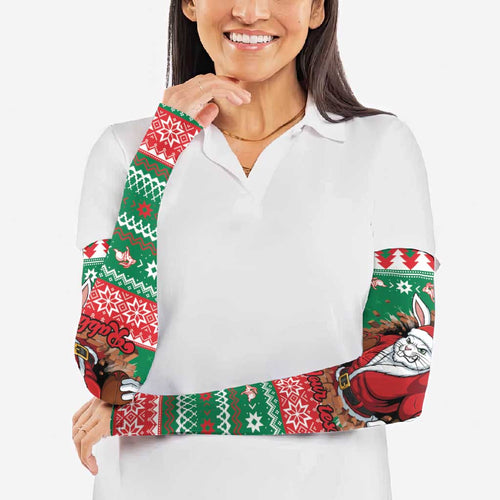 Jingle Rabbitohs Jump Personalized Arm Sleeves Christmas Rugby League Spirit - Aussie Hoodie