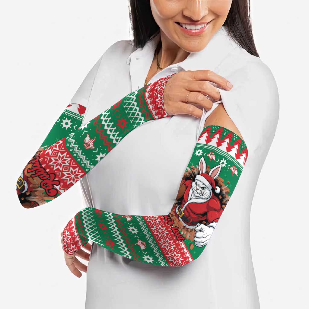 Jingle Rabbitohs Jump Personalized Arm Sleeves Christmas Rugby League Spirit - Aussie Hoodie