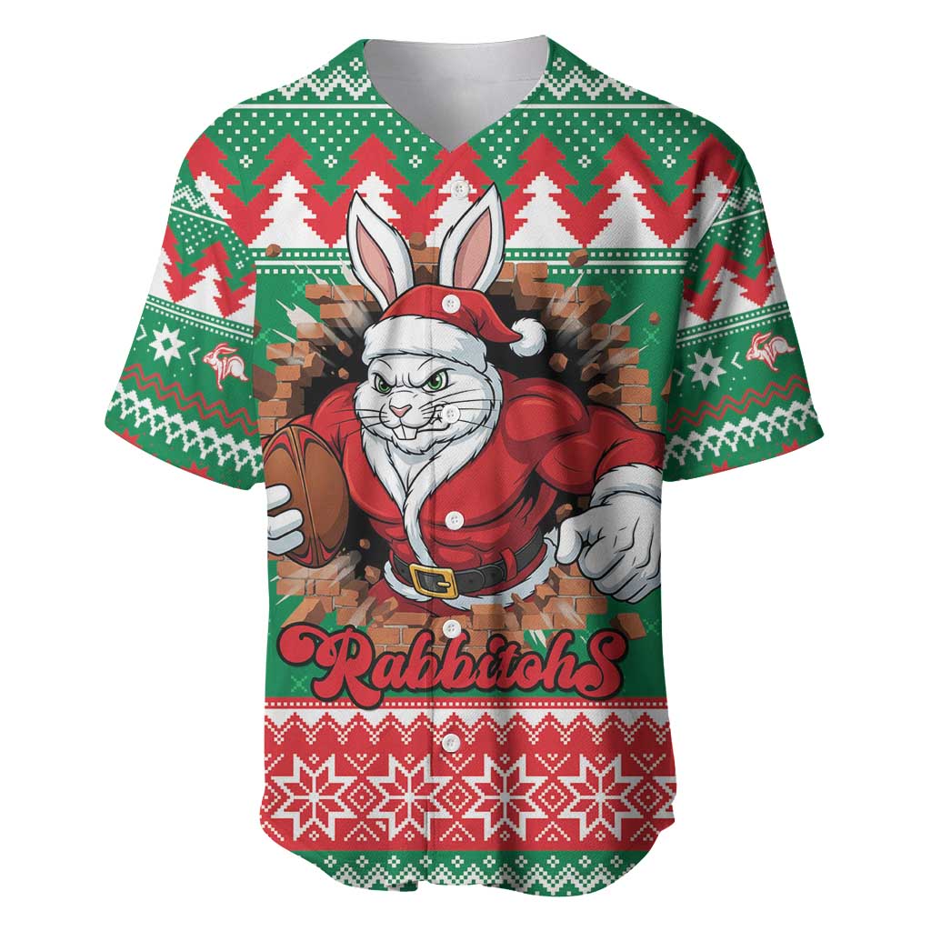 Jingle Rabbitohs Jump Personalized Baseball Jersey Christmas Rugby League Spirit - Aussie Hoodie