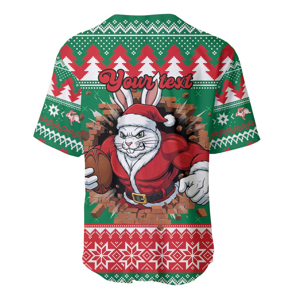 Jingle Rabbitohs Jump Personalized Baseball Jersey Christmas Rugby League Spirit - Aussie Hoodie