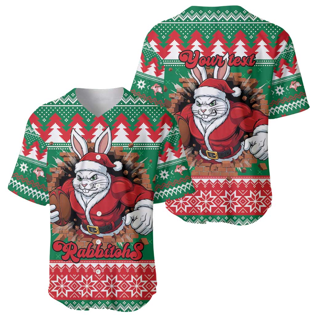 Jingle Rabbitohs Jump Personalized Baseball Jersey Christmas Rugby League Spirit - Aussie Hoodie