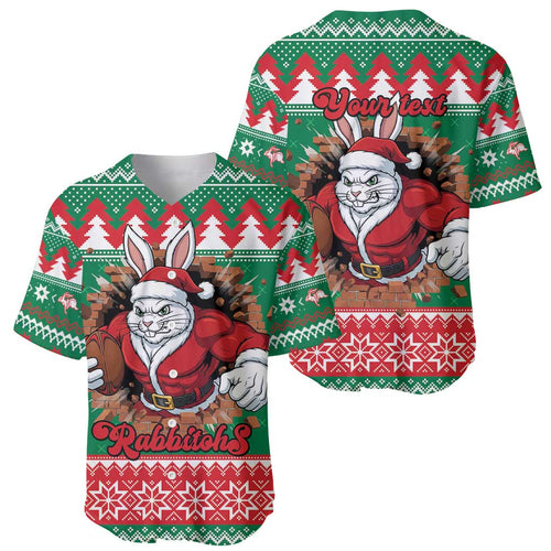 Jingle Rabbitohs Jump Personalized Baseball Jersey Christmas Rugby League Spirit - Aussie Hoodie