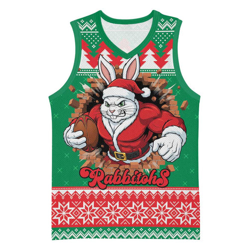 Jingle Rabbitohs Jump Personalized Basketball Jersey Christmas Rugby League Spirit - Aussie Hoodie