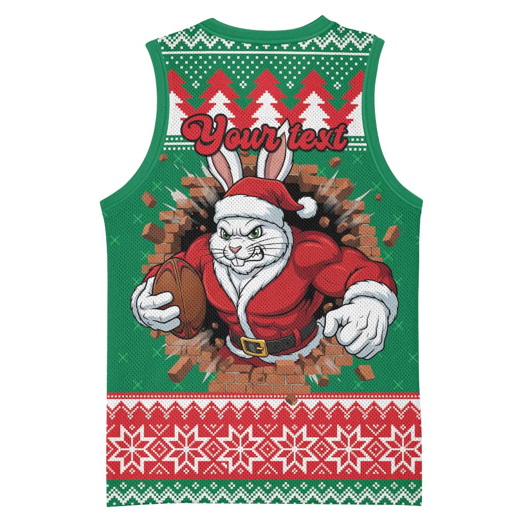 Jingle Rabbitohs Jump Personalized Basketball Jersey Christmas Rugby League Spirit - Aussie Hoodie