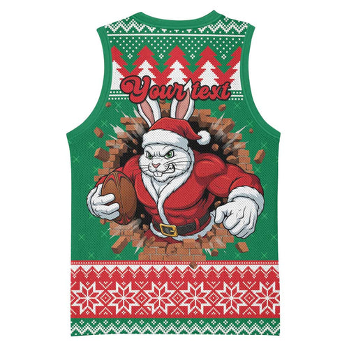 Jingle Rabbitohs Jump Personalized Basketball Jersey Christmas Rugby League Spirit - Aussie Hoodie