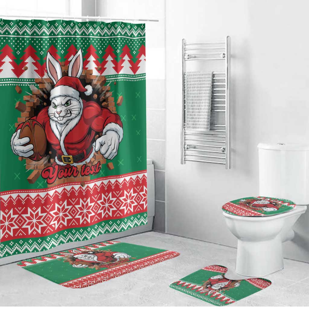 Jingle Rabbitohs Jump Personalized Bathroom Set Christmas Rugby League Spirit - Aussie Hoodie