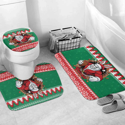 Jingle Rabbitohs Jump Personalized Bathroom Set Christmas Rugby League Spirit - Aussie Hoodie
