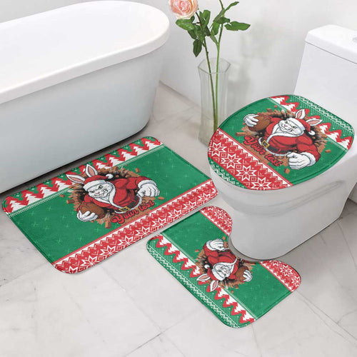 Jingle Rabbitohs Jump Personalized Bathroom Set Christmas Rugby League Spirit - Aussie Hoodie