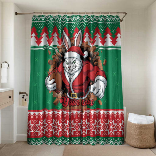 Jingle Rabbitohs Jump Personalized Bathroom Set Christmas Rugby League Spirit - Aussie Hoodie