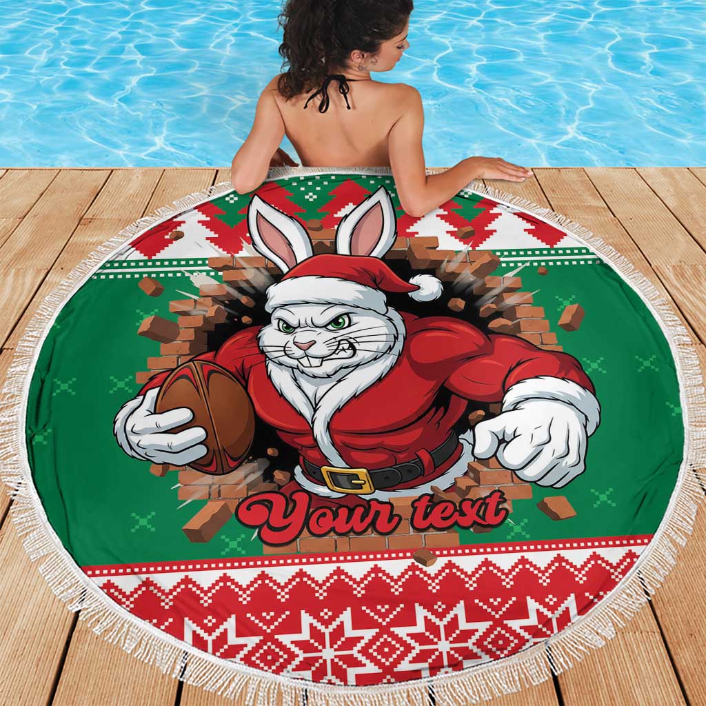 Jingle Rabbitohs Jump Personalized Beach Blanket Christmas Rugby League Spirit - Aussie Hoodie