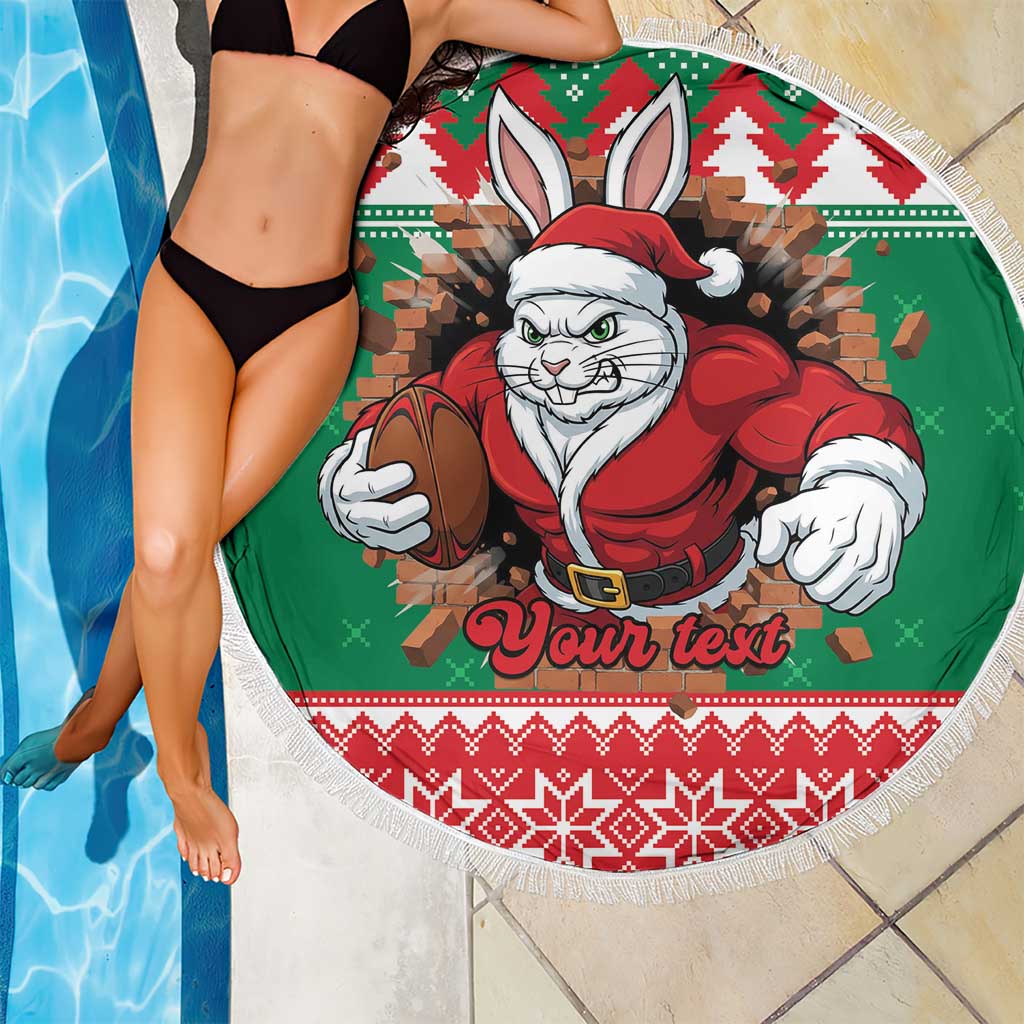 Jingle Rabbitohs Jump Personalized Beach Blanket Christmas Rugby League Spirit - Aussie Hoodie