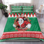Jingle Rabbitohs Jump Personalized Bedding Set Christmas Rugby League Spirit - Aussie Hoodie