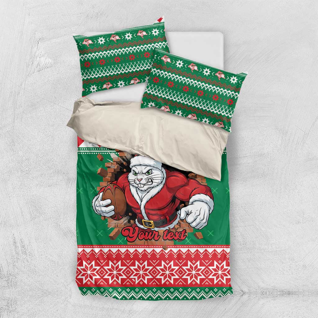 Jingle Rabbitohs Jump Personalized Bedding Set Christmas Rugby League Spirit - Aussie Hoodie