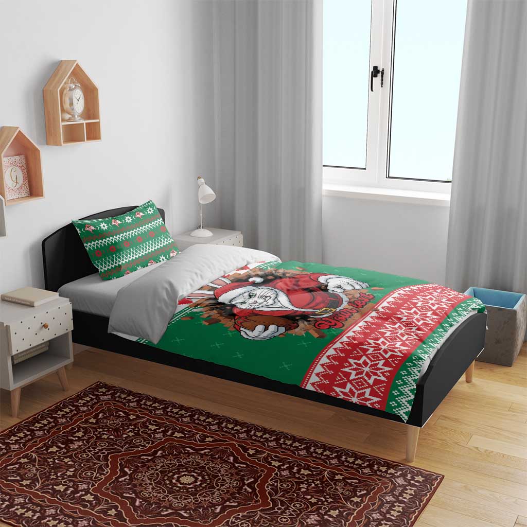 Jingle Rabbitohs Jump Personalized Bedding Set Christmas Rugby League Spirit - Aussie Hoodie