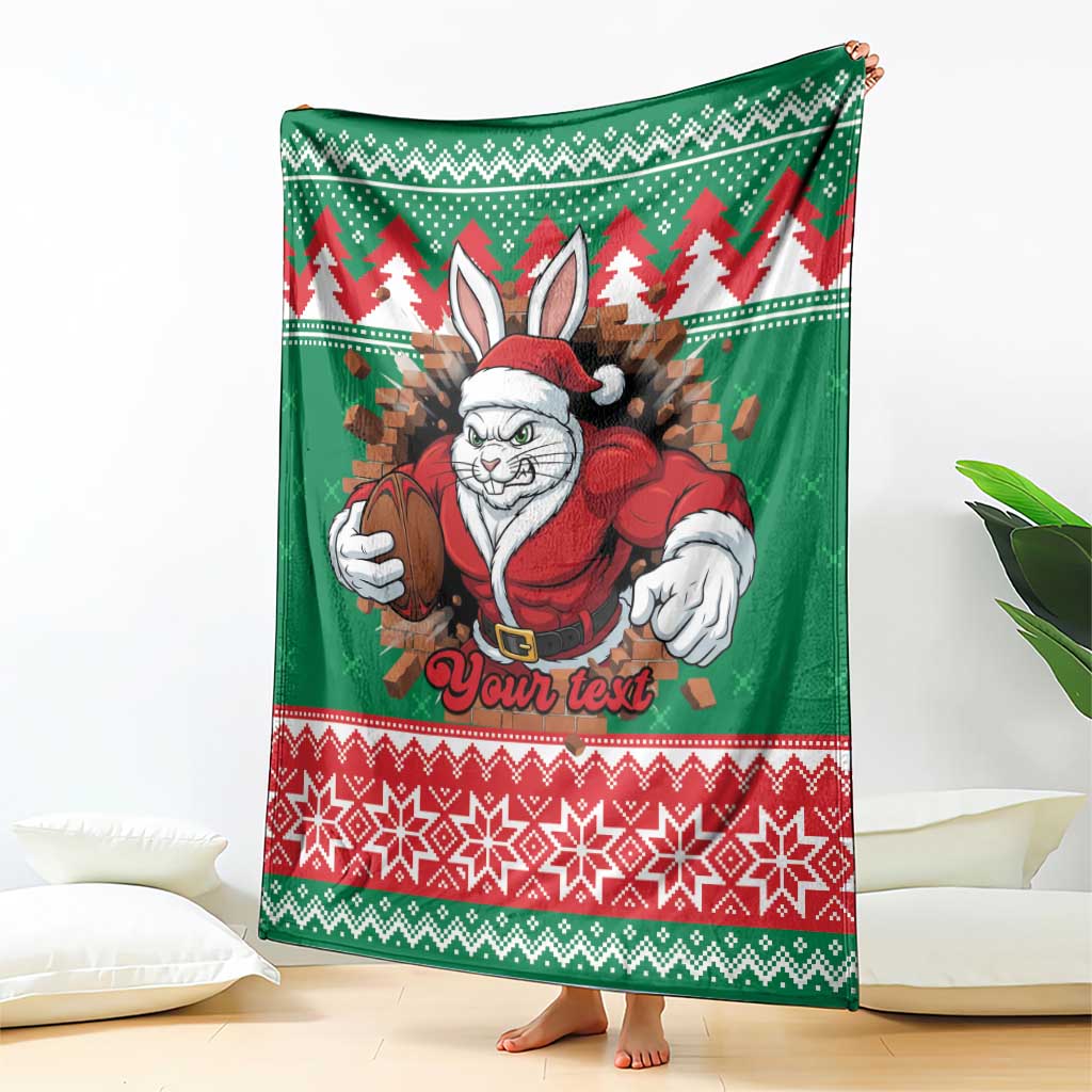 Jingle Rabbitohs Jump Personalized Blanket Christmas Rugby League Spirit - Aussie Hoodie