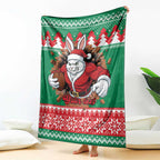 Jingle Rabbitohs Jump Personalized Blanket Christmas Rugby League Spirit - Aussie Hoodie