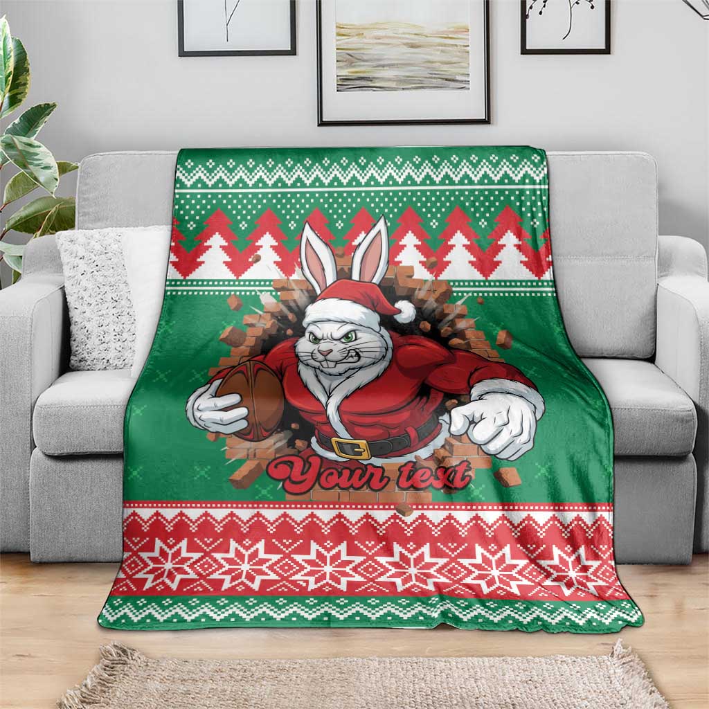 Jingle Rabbitohs Jump Personalized Blanket Christmas Rugby League Spirit - Aussie Hoodie