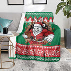 Jingle Rabbitohs Jump Personalized Blanket Christmas Rugby League Spirit - Aussie Hoodie
