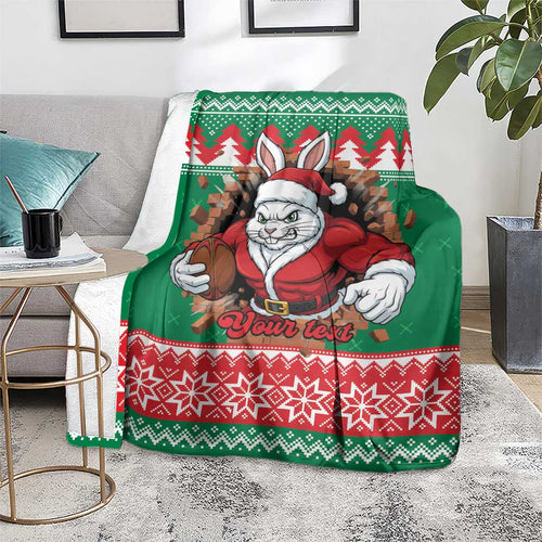 Jingle Rabbitohs Jump Personalized Blanket Christmas Rugby League Spirit - Aussie Hoodie