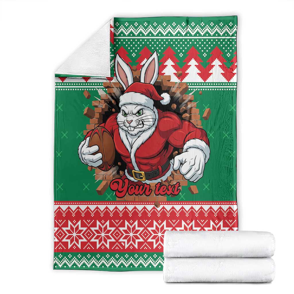 Jingle Rabbitohs Jump Personalized Blanket Christmas Rugby League Spirit - Aussie Hoodie