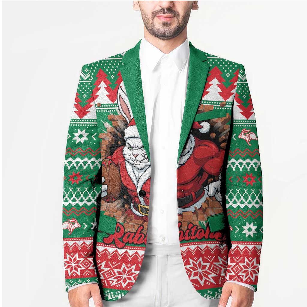 Jingle Rabbitohs Jump Personalized Blazer Christmas Rugby League Spirit - Aussie Hoodie