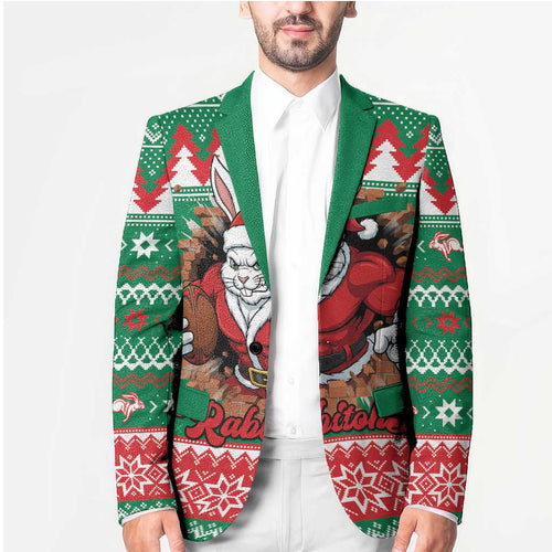 Jingle Rabbitohs Jump Personalized Blazer Christmas Rugby League Spirit - Aussie Hoodie