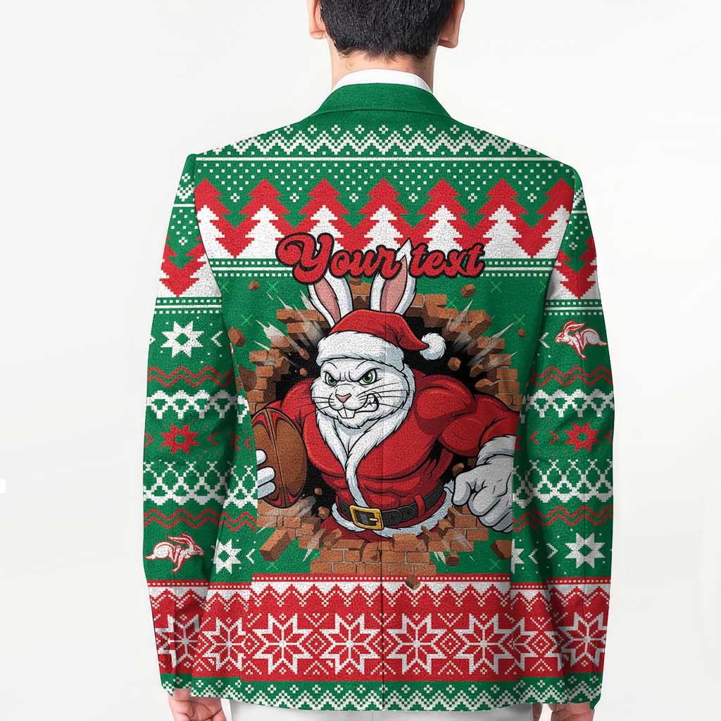 Jingle Rabbitohs Jump Personalized Blazer Christmas Rugby League Spirit - Aussie Hoodie