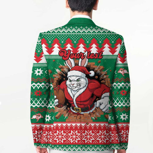 Jingle Rabbitohs Jump Personalized Blazer Christmas Rugby League Spirit - Aussie Hoodie