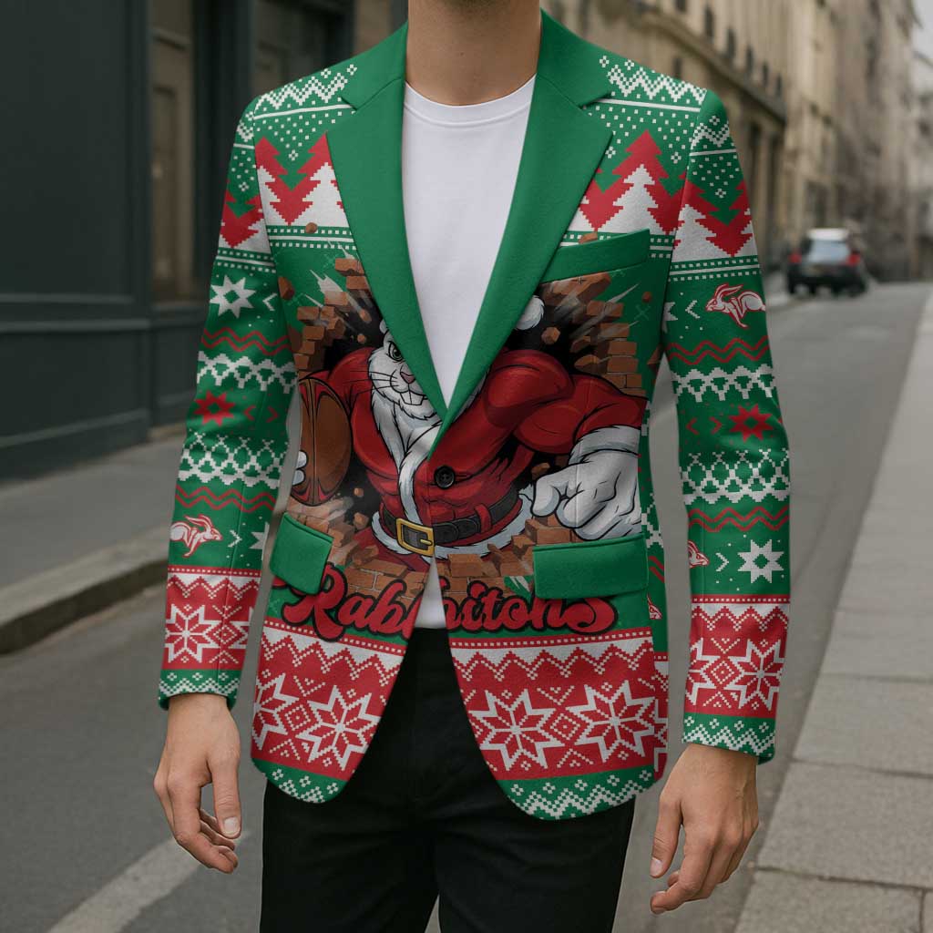 Jingle Rabbitohs Jump Personalized Blazer Christmas Rugby League Spirit - Aussie Hoodie