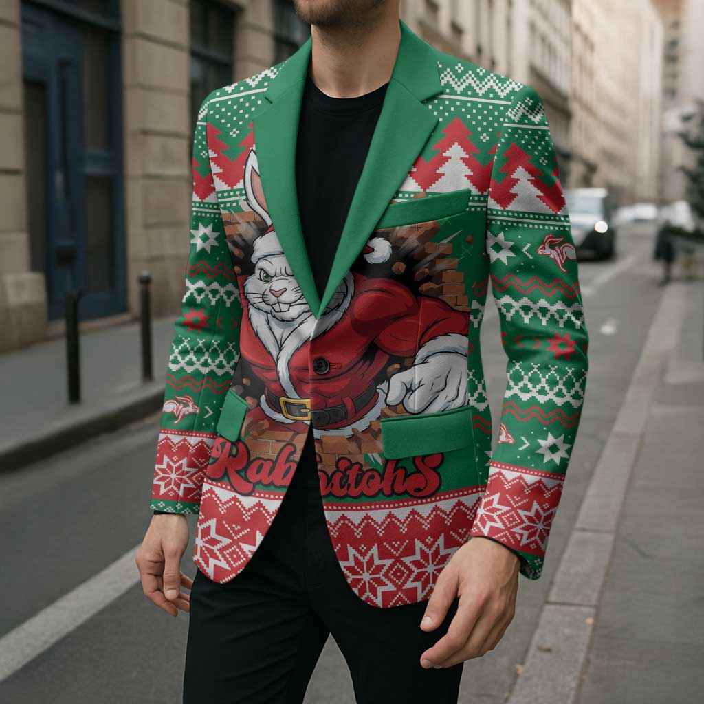 Jingle Rabbitohs Jump Personalized Blazer Christmas Rugby League Spirit - Aussie Hoodie