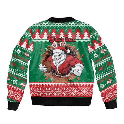 Jingle Rabbitohs Jump Personalized Bomber Jacket Christmas Rugby League Spirit - Aussie Hoodie