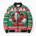 Jingle Rabbitohs Jump Personalized Bomber Puffer Jacket Christmas Rugby League Spirit - Aussie Hoodie