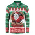 Jingle Rabbitohs Jump Personalized Button Sweatshirt Christmas Rugby League Spirit - Aussie Hoodie