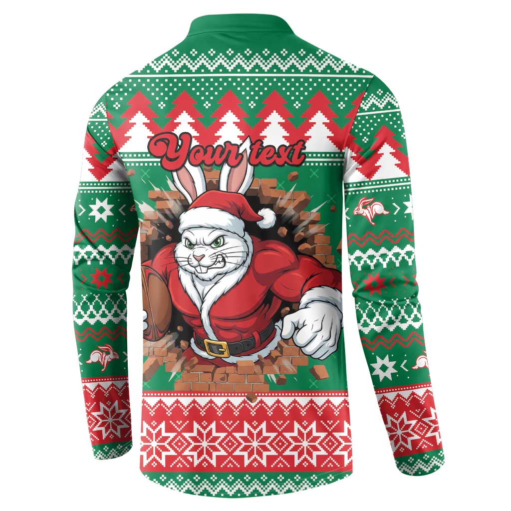 Jingle Rabbitohs Jump Personalized Button Sweatshirt Christmas Rugby League Spirit - Aussie Hoodie