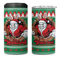 Jingle Rabbitohs Jump Personalized 4 in 1 Can Cooler Tumbler Christmas Rugby League Spirit - Aussie Hoodie