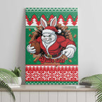 Jingle Rabbitohs Jump Personalized Canvas Wall Art Christmas Rugby League Spirit - Aussie Hoodie