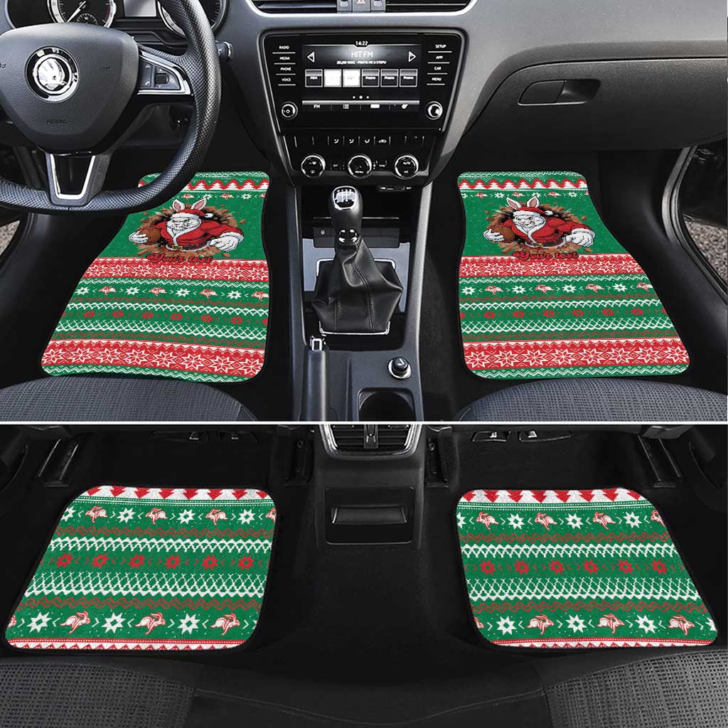 Jingle Rabbitohs Jump Personalized Car Mats Christmas Rugby League Spirit - Aussie Hoodie