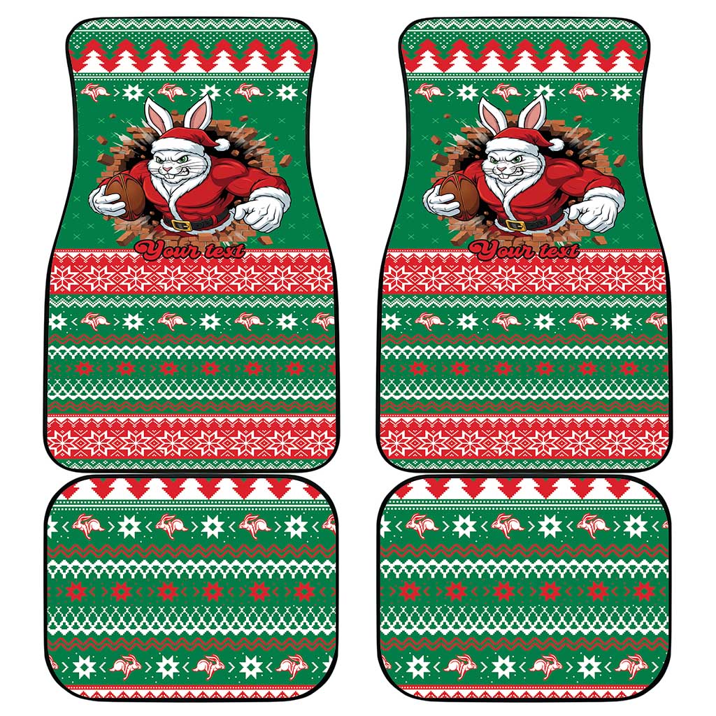 Jingle Rabbitohs Jump Personalized Car Mats Christmas Rugby League Spirit - Aussie Hoodie