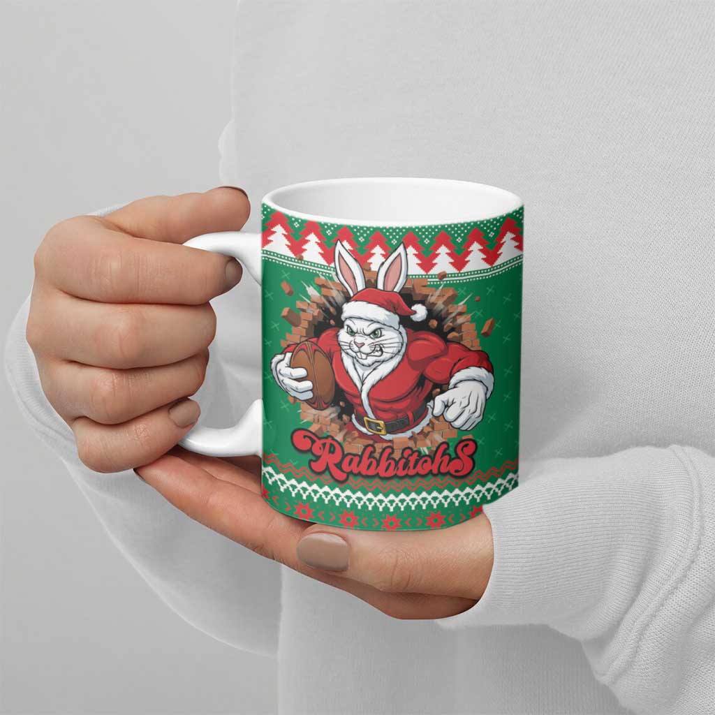 Jingle Rabbitohs Jump Personalized Ceramic Mug Christmas Rugby League Spirit - Aussie Hoodie