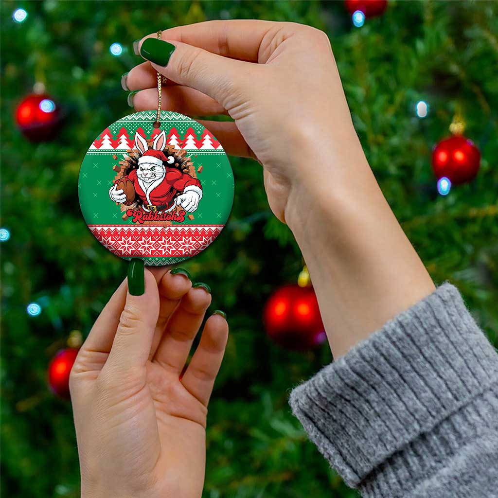 Jingle Rabbitohs Jump Personalized Ceramic Ornament Christmas Rugby League Spirit - Aussie Hoodie